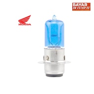 MURAH NAMPOL - Osram Lampu Bohlam Depan Motor Honda Halogen T19 H6 Kaki 1 12 V 25W - Cool Blue - Aks
