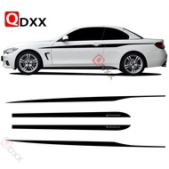 4pcs/Set for M Performance Side Skirt Stripes Sticker for BMW 4 Series F32 Coupe Side Stripe Graphic