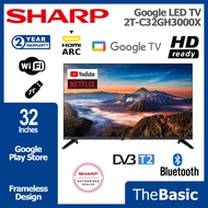 [FREE EXTRA PACKING] SHARP 32" Google TV LED HD Ready HDR10 Smart TV ( 2T-C32GH3000X / 2TC32GH3000X 