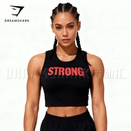 GYMSHARK Women's Short Vest Sports Yoga Fitness Training Pilates Lycra Breathable Tight Top