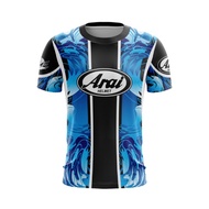 T-Shirt Arai Riptide (BLUE) (Kain Lembut)