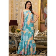 Super Hit Floral Georgette Gown Saree Design Launch New design