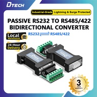 DTECH Passive RS232 To RS485/RS422 Converter Lightning Protection Surge Industrial-Grade