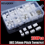 BZUQEXH 230Pcs 2.54mm Pitch Terminal, Housing Kit Male And Female Pin Connector, XH2.54 4 Value 2p 3