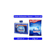 finish cleaner machine 1 ขวด + finish salt 1 ถุง ผลิตภัณฑ์ล้างจาน สำหรับเครื่องล้างจานอัตโนมัติ