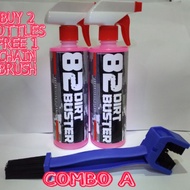 COMBO A; BUY 2 BOTTLE 82 DIRTBUSTER AND GET FREE 1 UNIT CHAIN BRUSH