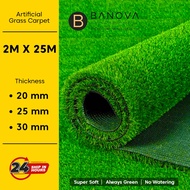 [Limit to 1 Unit Per Order] BANOVA Artificial Grass Carpet 2M X 25M X (20MM) / (25MM) & (30MM) 1 Rol