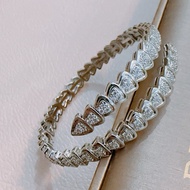 【Best quality】bv new 18k gold diamond bracelet female light luxury simple fashion senior sense brace