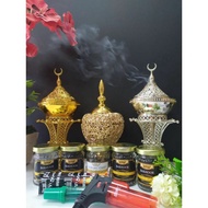 (Electric & Charcoal)set LESTARY BUKHOOR/BAKHOOR OUD GAHARU