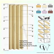 PVC Folding Door /Pintu Tandas Lipat /Room Divider /31'' x 82'' /35'' x 82'' /Pintu Bilik Air /Slidi