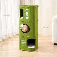 2-3-Storey Cat Condo Cylindrical Shape House Bed Japanese Design Building There Is A Hole To Climb A