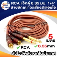 5ft Dual RCA Male Jack to Dual 6.35mm 1/4" TRS Male Plug Stereo Audio Cable Cord Wire for Mixer AV Amplifier  3m