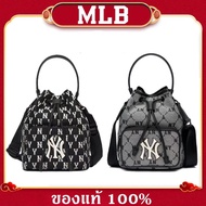 South Korea MLB Shoulder Bags Retro Old Flower New York Yankees Handbag bag Bucket