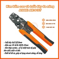 4-in-1 multi-function crimping pliers [GENUINE] ASAKI AK-9107 staples, round cos, wire cutter, wire 