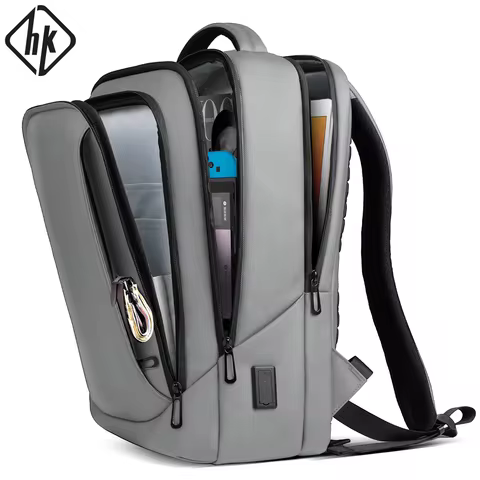 HK Large Commute Backpack Durable Casual Daypack Business Backpack Men Male Waterproof 15.6 Inch Lap