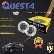 QUESTA FRONT SPORT BRAKE DISC ROTOR PERODUA MYVI 3RD GEN 2018 NEW (QT-DR-PRD006)