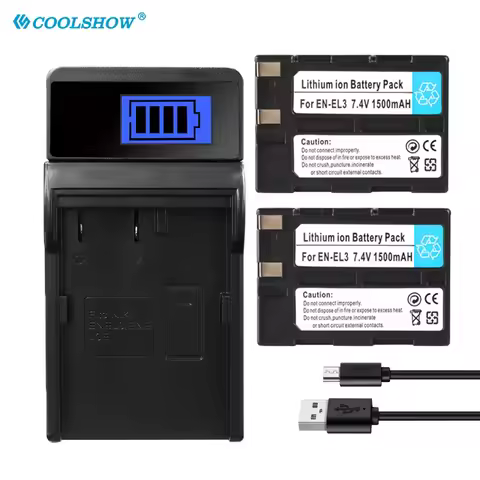 EN-EL3 EN-EL3A Battery 1500mAh for Nikon D100 D70Outfit D70s Set D50 Set D100 D70 V1 D11 DSLR EN EL3