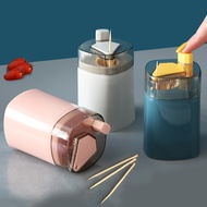 Toothpick Jar, Smart Toothpick Box With Automatic Push Button Turns On