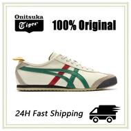 Authentic Onitsuka Tiger MEXICO66 men's and women's casual shoes sports shoes olive green