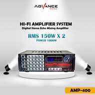 ADVANCE AMP-400 High Fidelity Amplifier Sound System Ampli Karaoke Equalizer Bluetooth Stereo