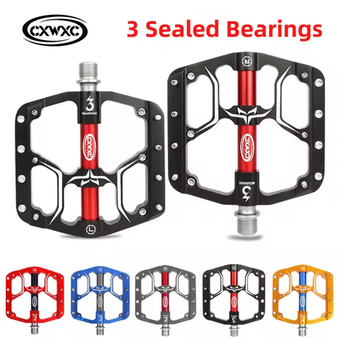 CXWXC Bicycle Pedals CXV15/CX930 Ultralight MTB Mountain Bike 3 Sealed Bearings Footrest for Wide Pl