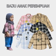 KEMEJA Premium Plaid Flannel Shirt for Girls Ages 2-13 Years