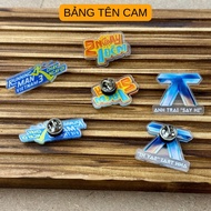 Badge + keychain Drunk brother, 2 days 1 night, Run right away - 2-sided UV printed Mica