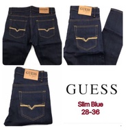 SELUAR GUESS JEANS LELAKI SLIM FIT DARK BLUE STRETCH JEANS