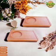 Tray + wooden tray Coaster 20x11cm wooden Coaster wooden tray1 - Mahogany wood