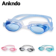 Ankndo Swimming Glasses Waterproof Anti-Fog Arena Prescription Swim Eyewear Water Silicone Big Diving Goggles UV Protect Men Women Kid