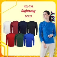 SCL21 Rightway Unisex Siro Cotton Round Neck L/Sleeve 190 gsm NTMY 4XL-7XL