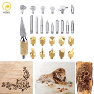 Wood Burning Tips Wood Burning Tool Tips Screw in Embossing Practical Pyrography Pen Tips for Leathe