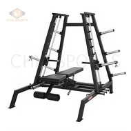 Smith Machine Bench Press Converging Commercial Plate Loaded Machine Multipress Barbell Dumbbell Gym