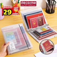Decorme A4 binder for documents Notebook with zip bag for storing papers, files, documents... multi-