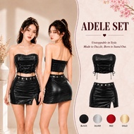 (Special Offer) Fashoper Adele Set Premium BangkokWanita Short Skirt Crop Top Tube Top & Mini Skirt 