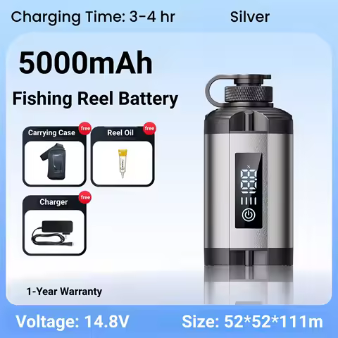 14.8V 5000mAh Reel Fishing Electric Reel Battery with Digital Display for Daiwa Shimano Seaborg