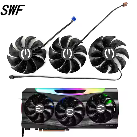 87MM PLD09220S12H Graphics Card Cooling Fan Replacement For EVGA GeForce RTX 3070 3080 TI 3090 FTW3 