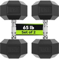 Recommended Item Hex Dumbbell Set, 3-100 Lb Rubber Encased Exercise & Fitness Dumbbells, Weights Dum