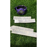 Custom Name. Engineer Sticker. Architect Sticker. Name Sticker. Reflectorized. Safety Sticker.