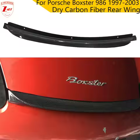 Z-ART Dry Carbon Fiber Rear Wing For Porsche Boxster 986 Prepreg Carbon Fiber Rear Spoiler For Boxst