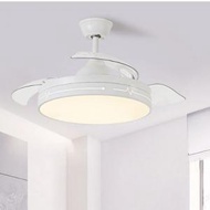 DDS - 現代吸頂電風扇吊燈（白色款-42吋變光遙控（變頻））#N270_009_345