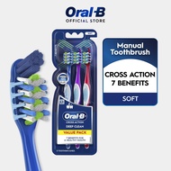 [East Malaysia] Oral-B Cross Action 7 Benefits Soft Toothbrush 3 Count