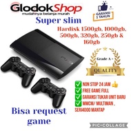 PS3 SUPERSLIM ASLI SERI 4000 HDD 1000gb1Tb 500gb 320gb 250gb