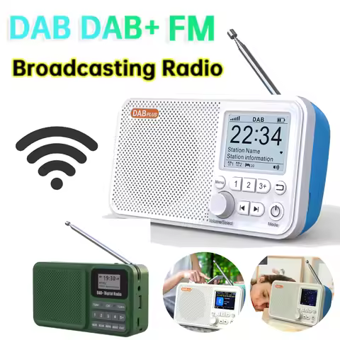 C10 Digital Desk Alarm Clock DAB DAB+ FM Bluetooth Broadcasting Radio 2.4inch Color LCD Screen Radio