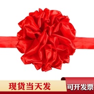 Big Red Flower Ball/Opening Big Red Flower Ball Opening Ribbon Cutting Wedding Ribbon Cutting Ceremo