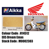 AIKKA HONDA EX5 H14512* PEARL / DREAM GOLD/EMAS / MOTORBIKE PAINT/ TOUCH UP PAINT/ DIY AEROSOL CAT SPRAY TIN