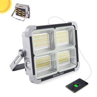 200W Rechargeable LED Work Light – 10000LM Floodlight with 16500mAh Battery Solar & USB Charging Rem