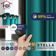 HOMEBLIND CURTAIN Stella Langsir 90-99% Blackout Siap Jahitan Ring (Stella Blackout Curtain Ready Ma