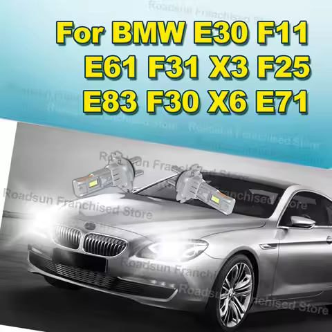 2x Wireless High Low Beam Lamp Bulbs H7 30000LM For BMW E30 F11 E61 F31 X3 F25 E83 F30 X6 E71