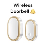 Wireless Door Bell Battery DoorBell Chime Smart Home Waterproof No Drilling No Wiring